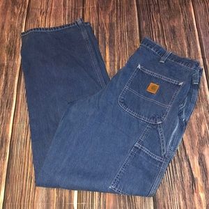Men’s Vtg 90’s Carhartt Denim “painters” work pants 34”x34”